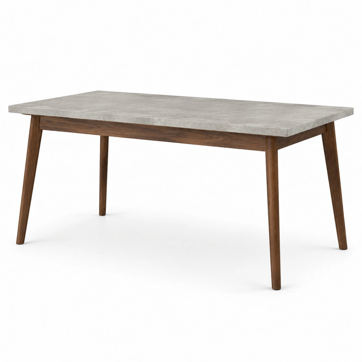 Tavolo rettangolare in calcestruzzo e legno 200x90x75 cm