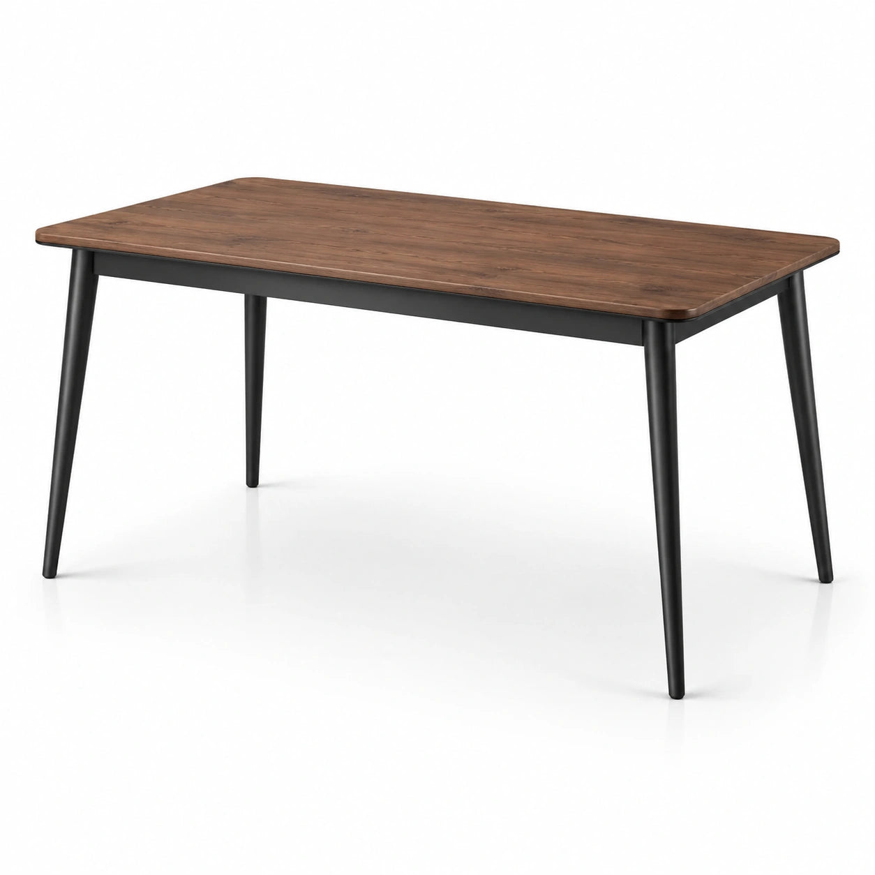 Tavolo da pranzo rettangolare in legno e metallo 150x80x75 cm