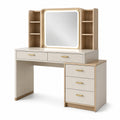 Tavolo da Toeletta in Legno e MDF con Specchio LED