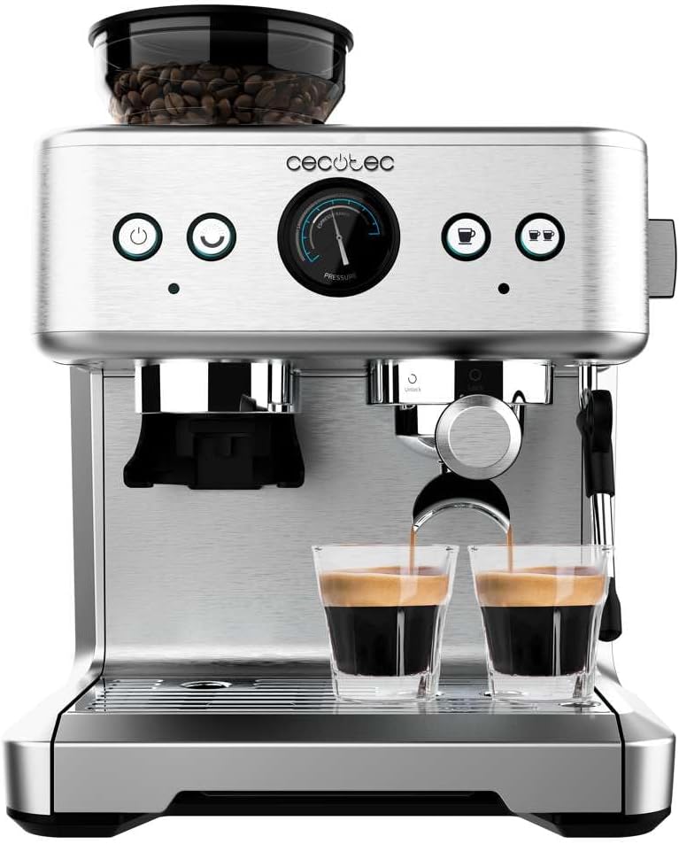 Cecotec Macchine per espresso superautomatiche, Macchina da Caffè Espresso Barista Power Espresso 20 Barista. 2250 W, Vaporizzatore