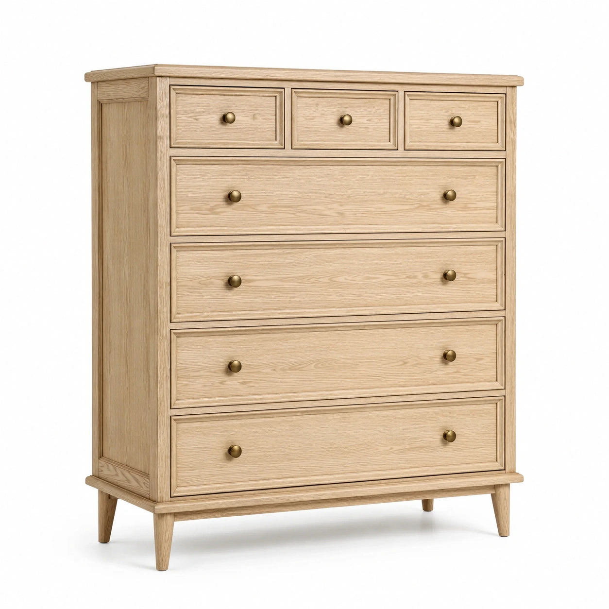 Cassettiera in Legno di Rovere con 6 Cassetti