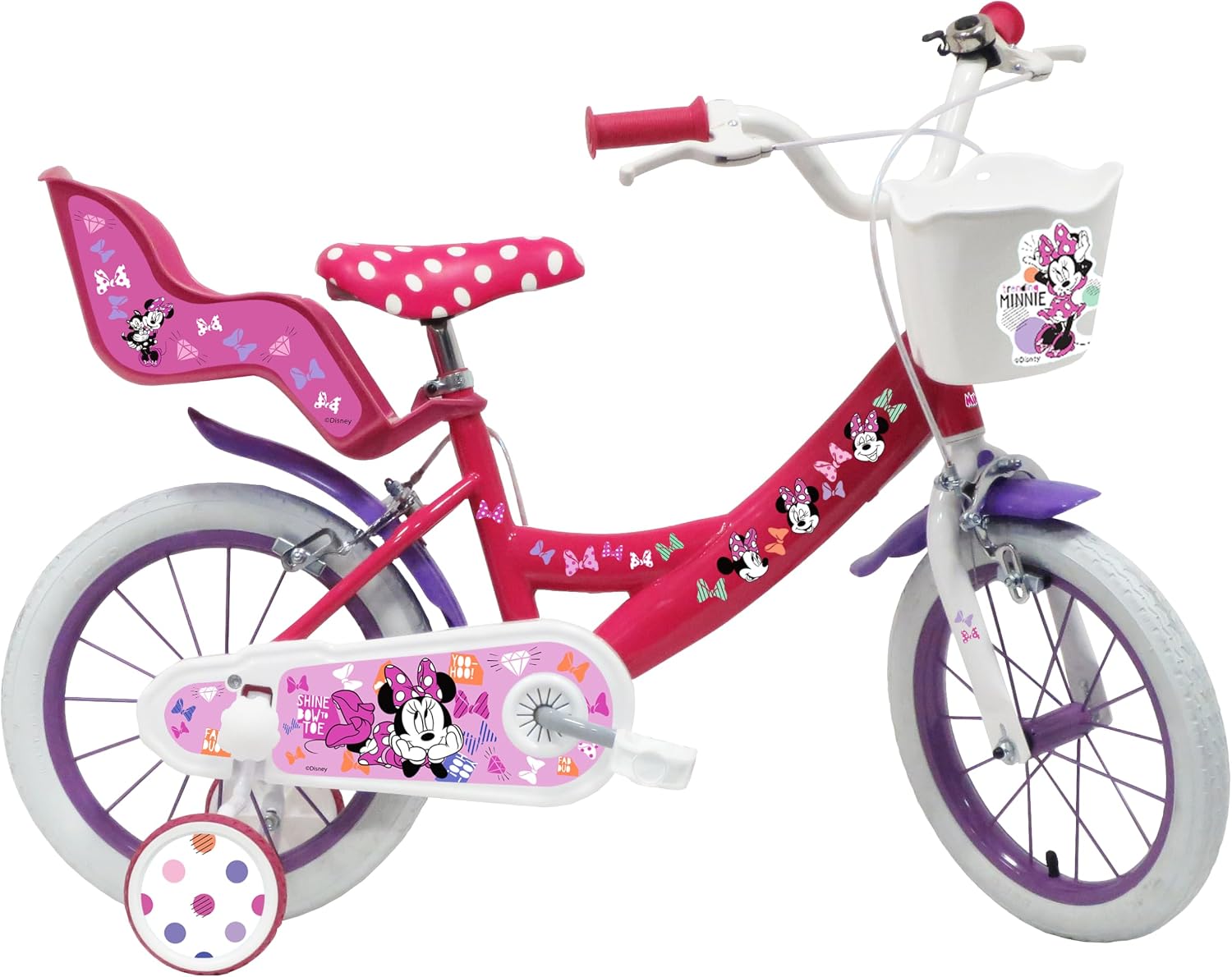 Tecnobike Shop Bici per bambini, Bici per Bambina Bicicletta Denver Albri Minnie - Taglia 16 pollici