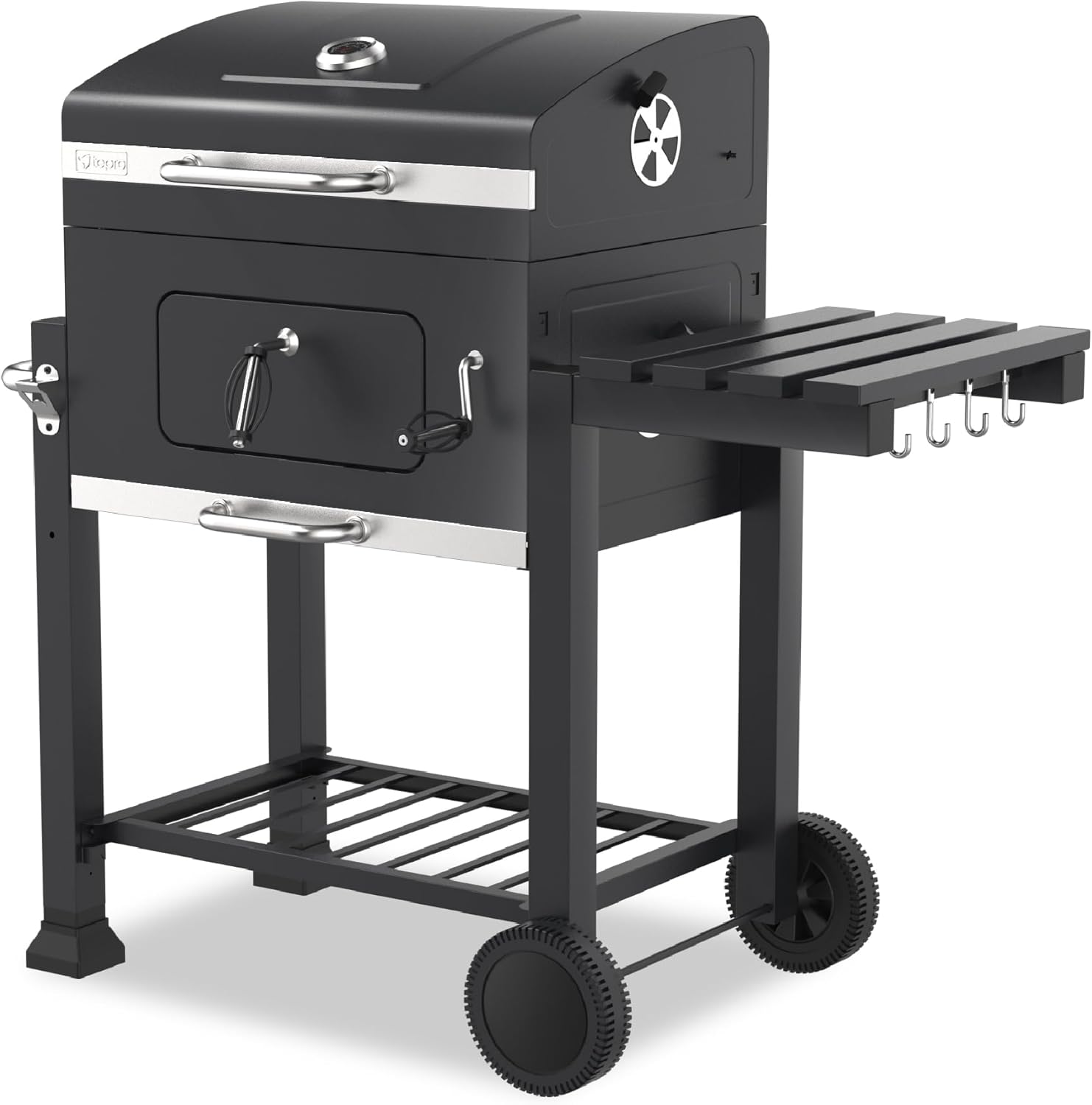 Barbecue a carbone, lla Toronto Click antracite, acciaio inossidabile, Tepro