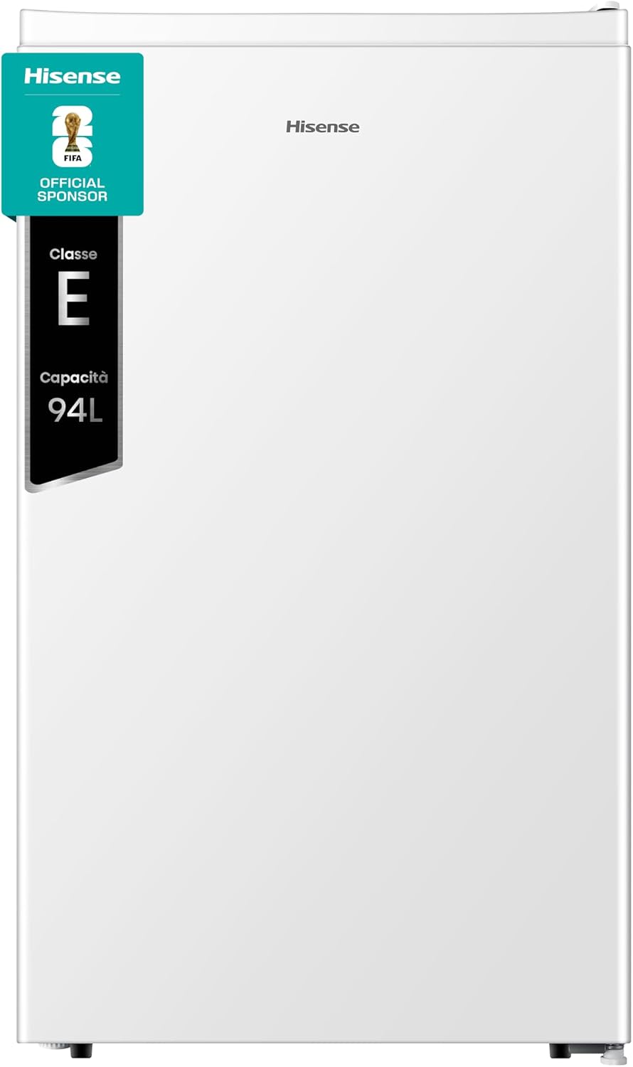 Hisense RR121D4AWE Frigorifero combinato, 94 L, Frigorifero Monoporta con cassetto fresh zone, classe, Bianco