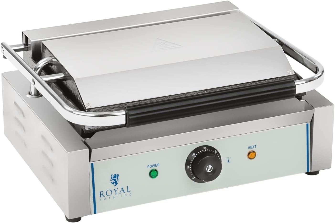 Bistecchiere, Piastra panini - 1 x 2.200 Watt, Royal Catering RCKG-2200-G