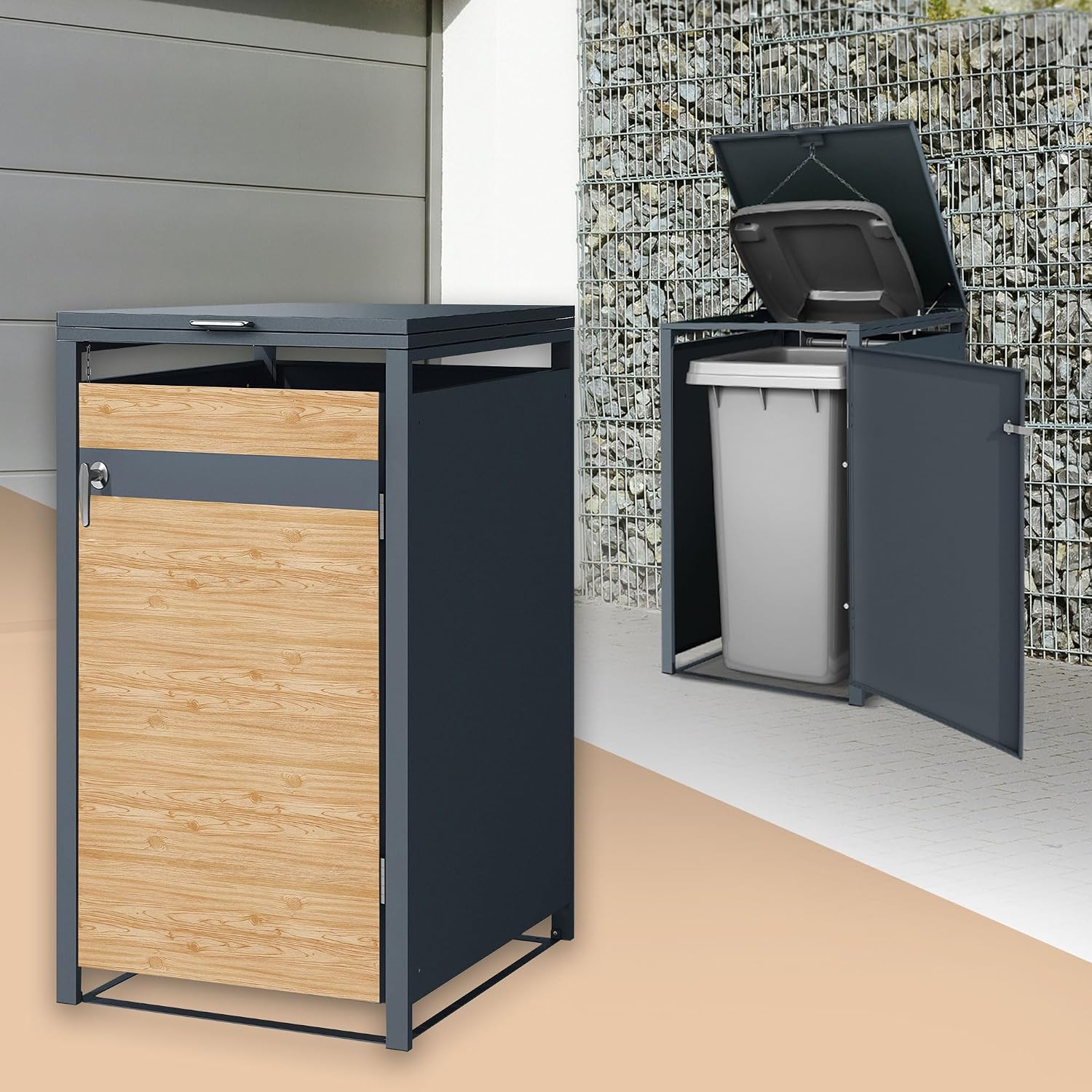ML DESIGN modern living Secchi della spazzatura da esterni