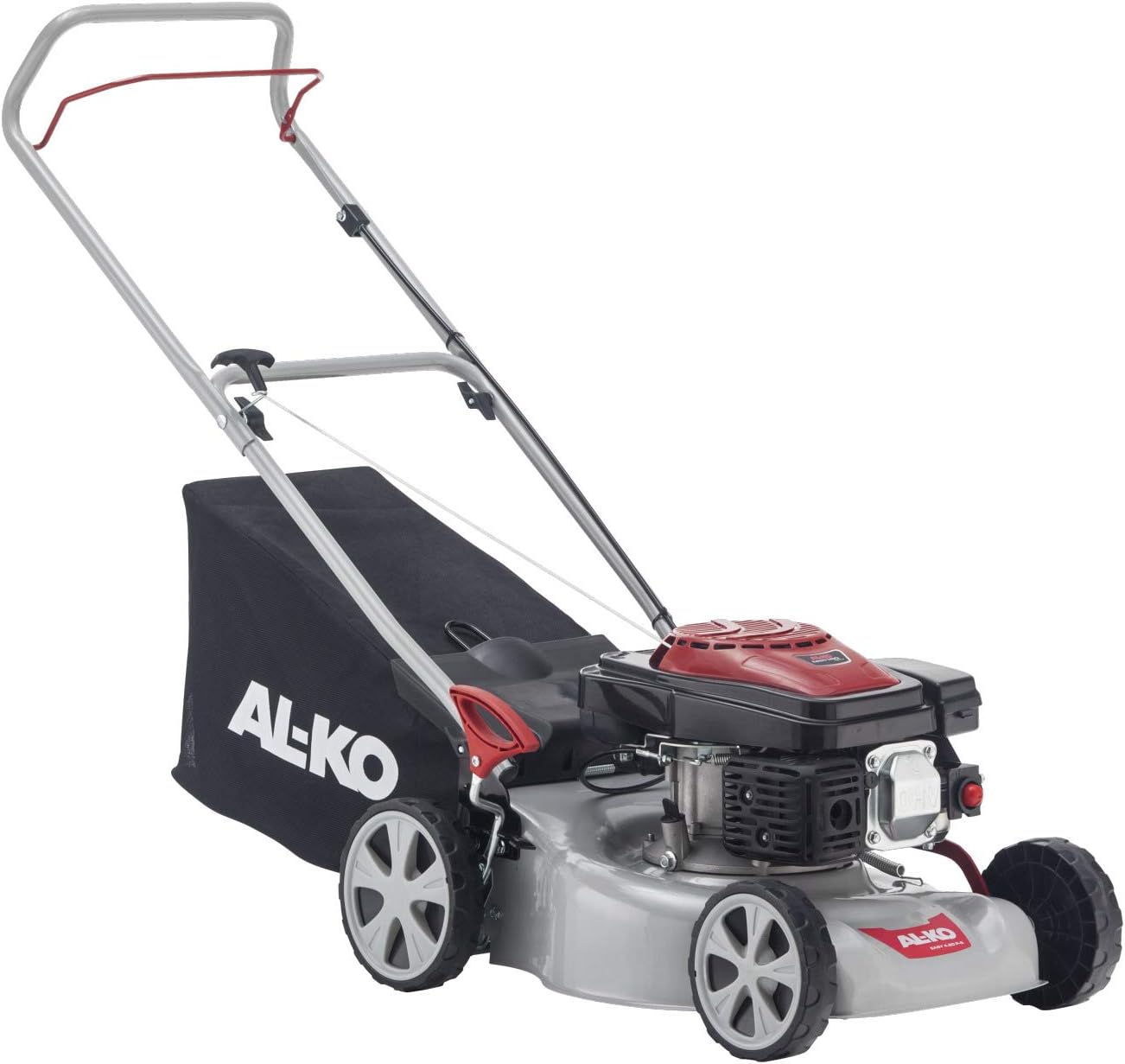 AL-KO Tagliaerba a trazione, Tosaerba a scoppio spinta - 140cc OHV, taglio 42 cm.Taglio, Raccolta.Alzo Centralizzato. Cesto 50 L tela. Ideale 900mq.