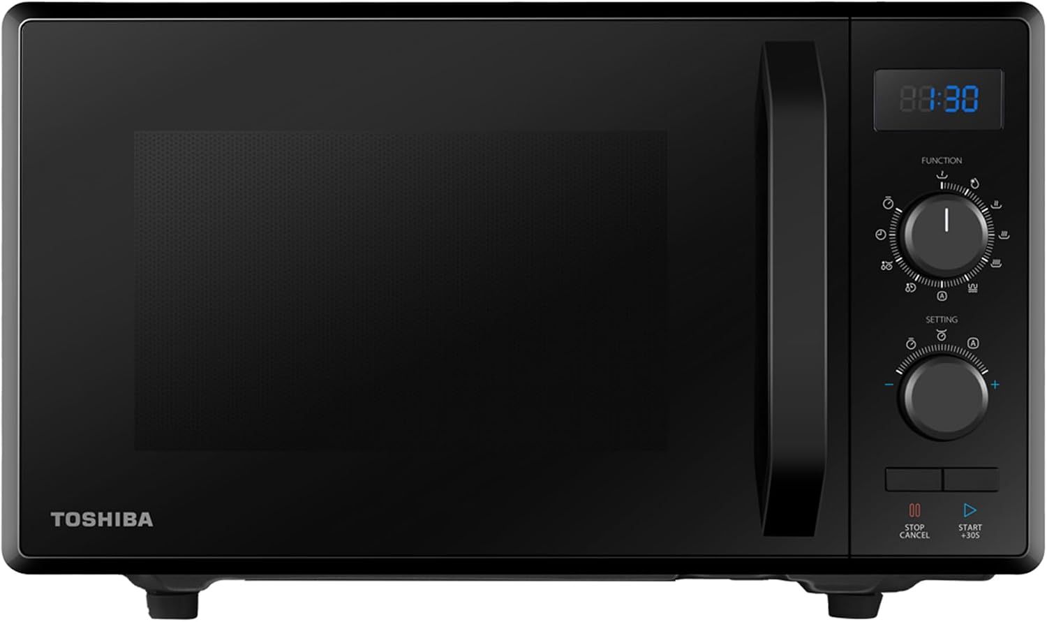 Forno a microonde, Nero, 3-in-1 con Grill e Cottura combinata, 23 L, Piatto Girevole con Memoria di Posizione, Timer, Luci LED Integrate, Toshiba