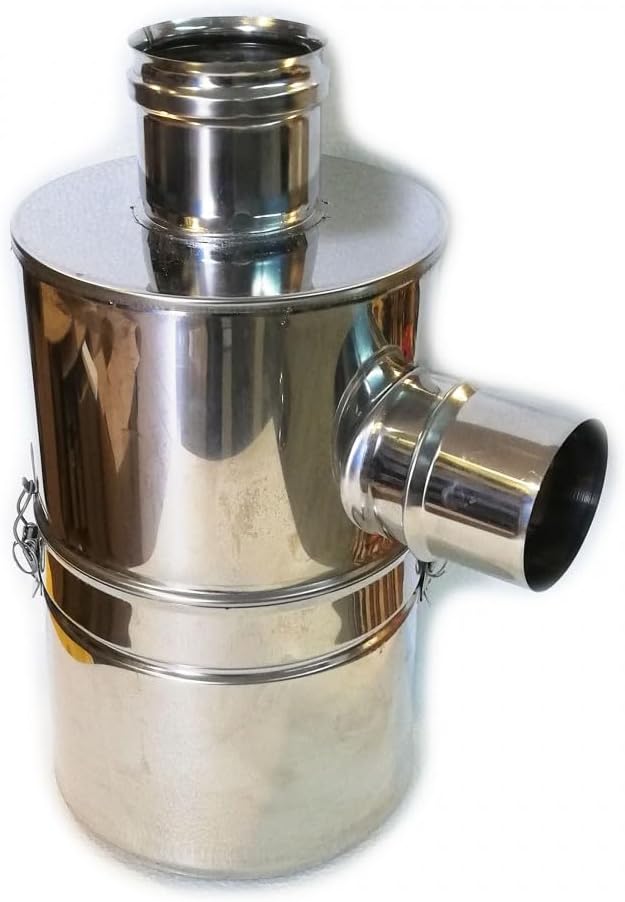 Strumenti decarburazione caminetto, Abbattitore di Fuliggine ad Acqua per Stufe A Pellet Diametro 100 polveri sottili, Nova italf D100MM