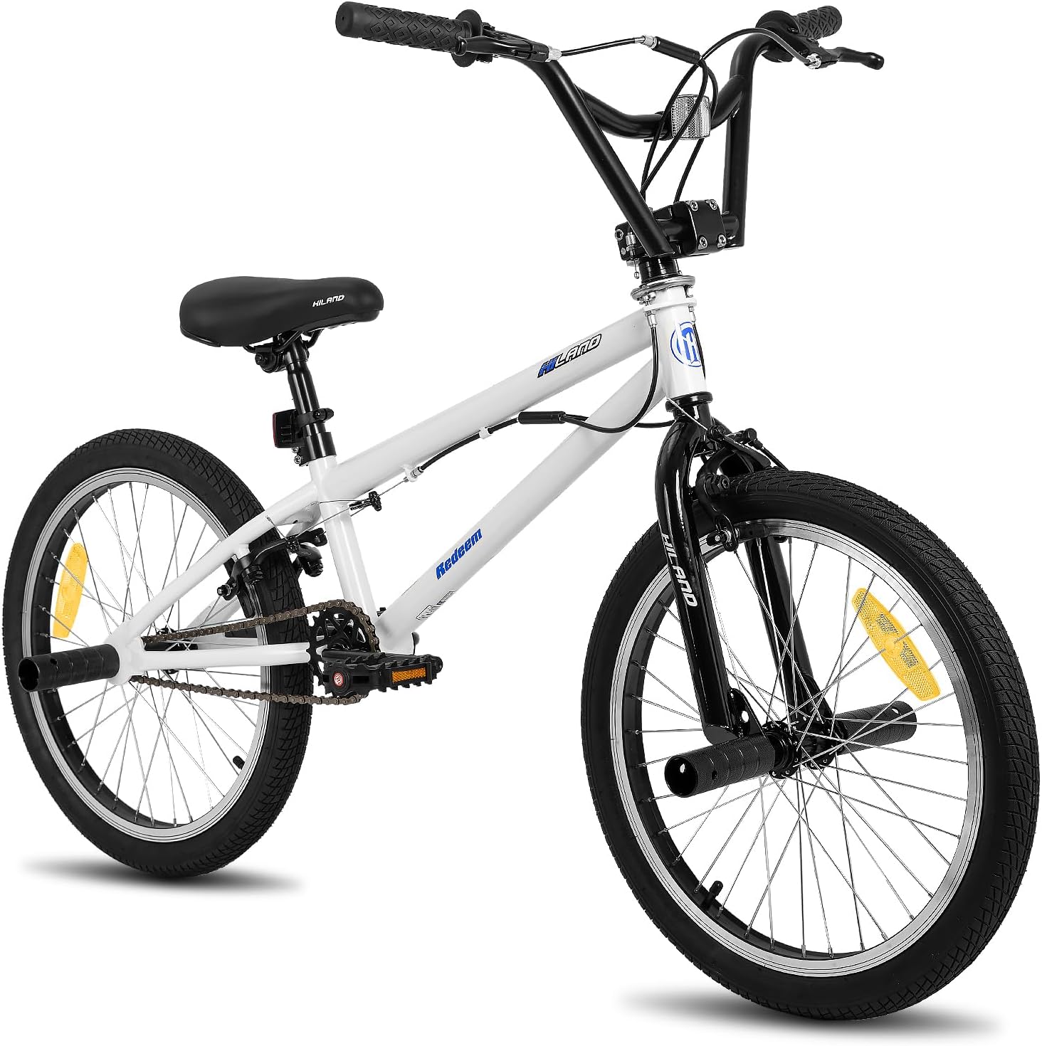 HH HILAND Freestyle, Rossa, con Rotore a 360°, HILAND Bicicletta BMX 20 Pollici per Bambini e Ragazzi da 7 a 12 Anni, 4 Pegs in Acciaio, Nero, Verde