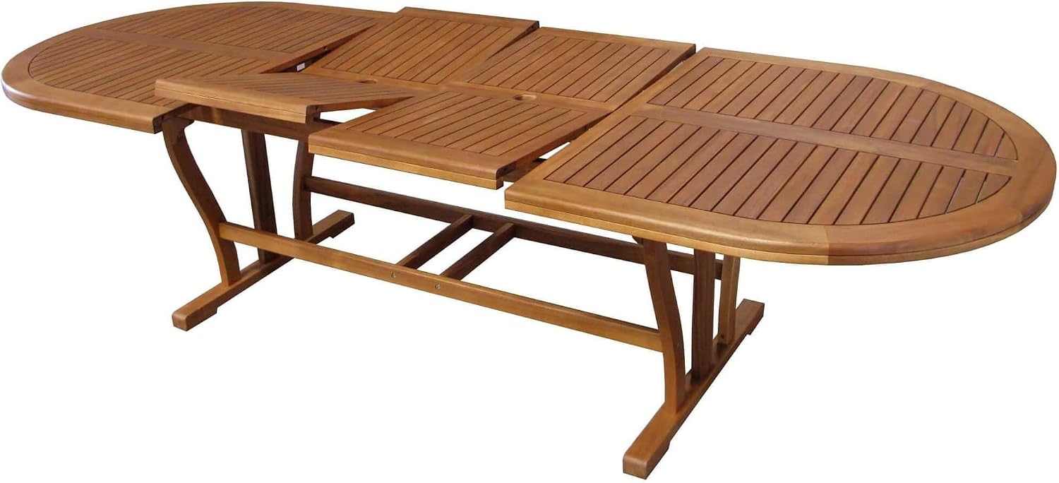 milani home Tavoli standard, MilaniHome.it - Tavolo Ovale Allungabile in Legno di Acacia 200
