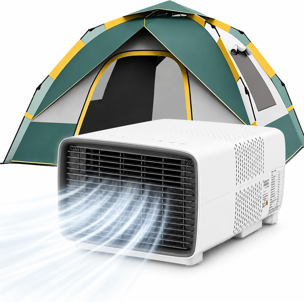 Condizionatore portatile, Display Touch e Timer, unità di Raffrescamento da 900 W Fino a 4 m2 – modalità Notte da 45 dB, vnmudzeo