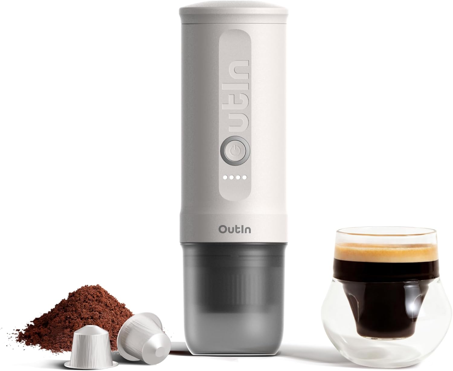 Caffettiere elettriche, caffettiera da auto auto-riscaldamento con USB-C, caffettiera da viaggio per il campeggio, OutIn