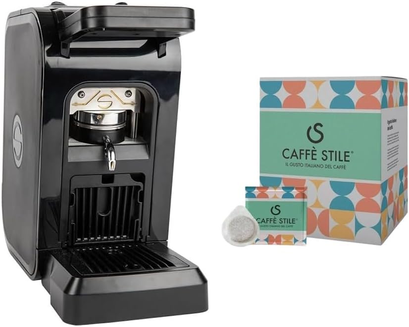 Caffè Stile Macchina da caffè, Macchina Caffè Spinel Ciao Nera + Confezione 50 cialde omaggio. Macchina a cialde ESE 44 mm