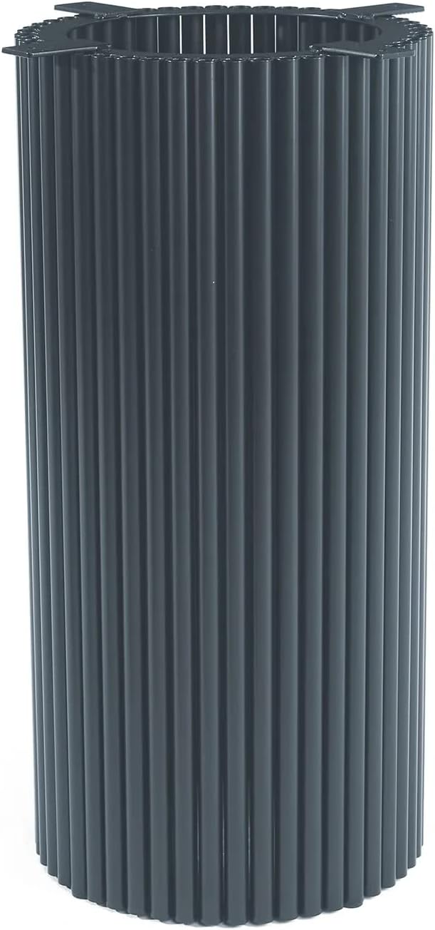 Magnetic Mobel Tavoli da sala da pranzo, 34 x 72 cm (antracite), Piedistallo rotondo in metallo, tavolo da pranzo, colore oro, nero, bianco