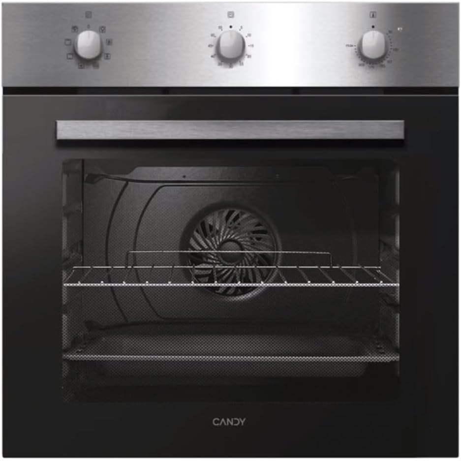 CANDY FIDCX602 Forno da incasso, 65 litri, CA - Forno elettrico ventilato, multifunzione, inox, Classe energetica A+