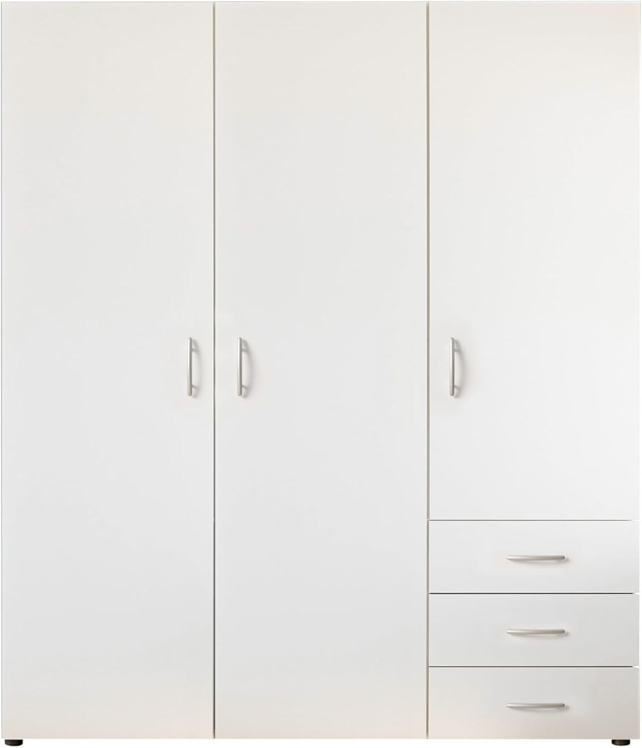 Armadio, AVANTI TRENDSTORE, Molise - con 3 ante a battente e 3 cassetti in legno laminato di colore bianco. Dimensioni ca. LAP 150,2x176,2x51,3 cm
