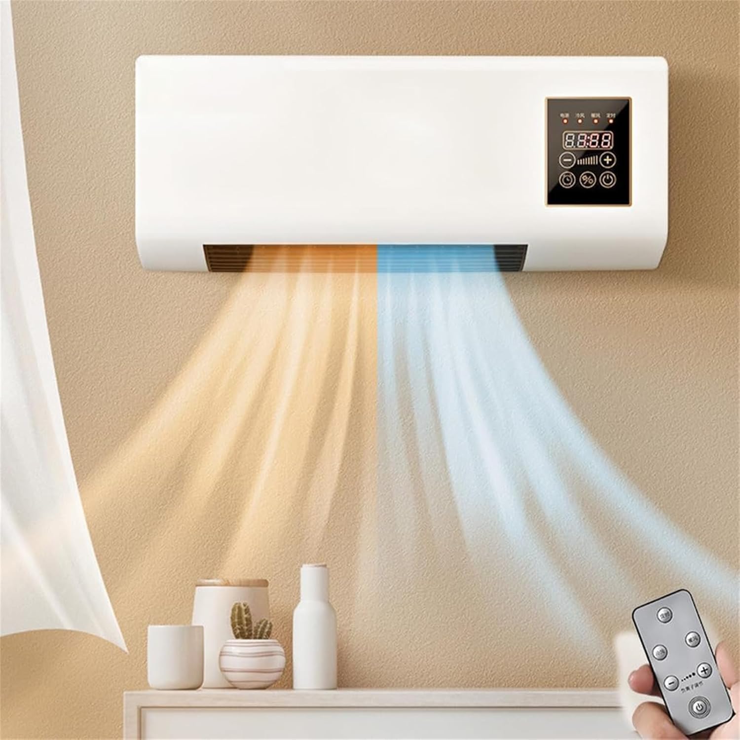 Generic Condizionatore portatile, Mini condizionatore d'aria da parete con telecomando, soggiorno e ufficio, CA portatile per camera da letto