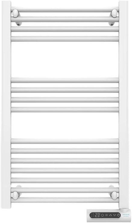 Cecotec Scalda asciugamani da parete, Display LED, Portasciugamani elettrico ReadyWarm 9100 Smart Towel White. 500 W, Programmabile., controllo touch.