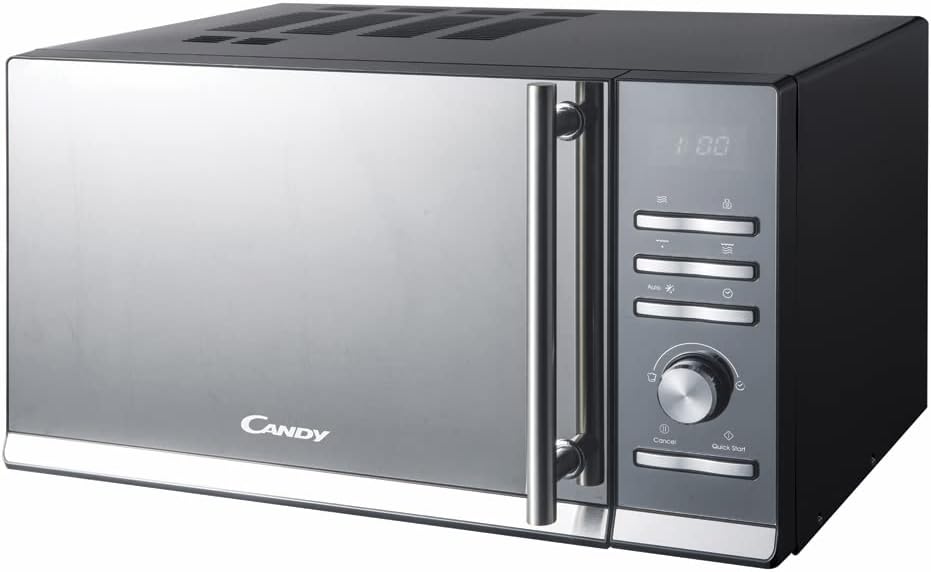 CANDY CMGE23BS Forno a microonde, 23 Litri, 6 Livelli di Potenza, con Grill, Libera Installazione, Nero