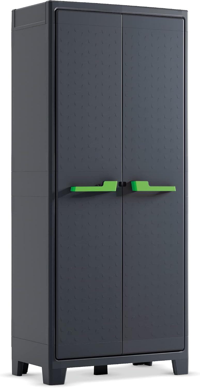 Keter -80X44X182H Armadio, 80X44X182H, Moby Alto Xl - Impermeabile Cert. Ipx3 Antracite