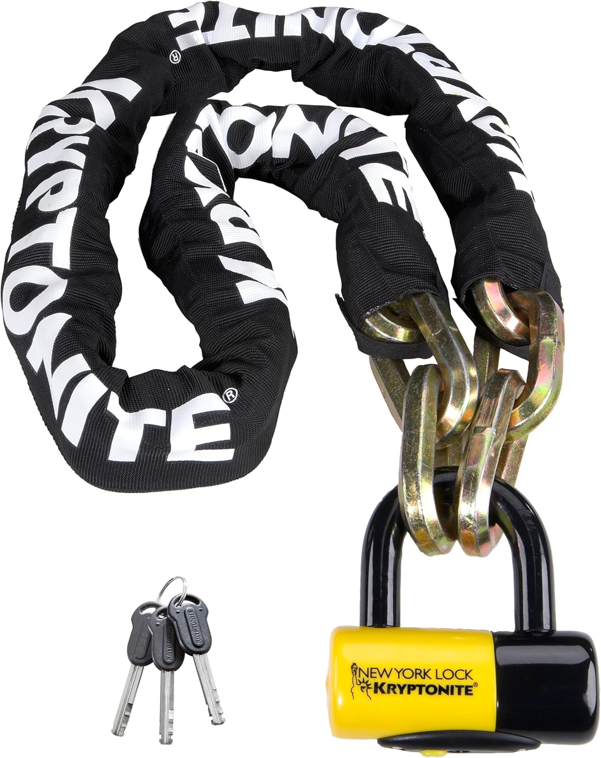 Catene, 14 mm x 150 cm, 0720018999492 New York Fahgettaboudit Catena 1415 con NY Disc 15 mm Shackle, KRYPTONITE