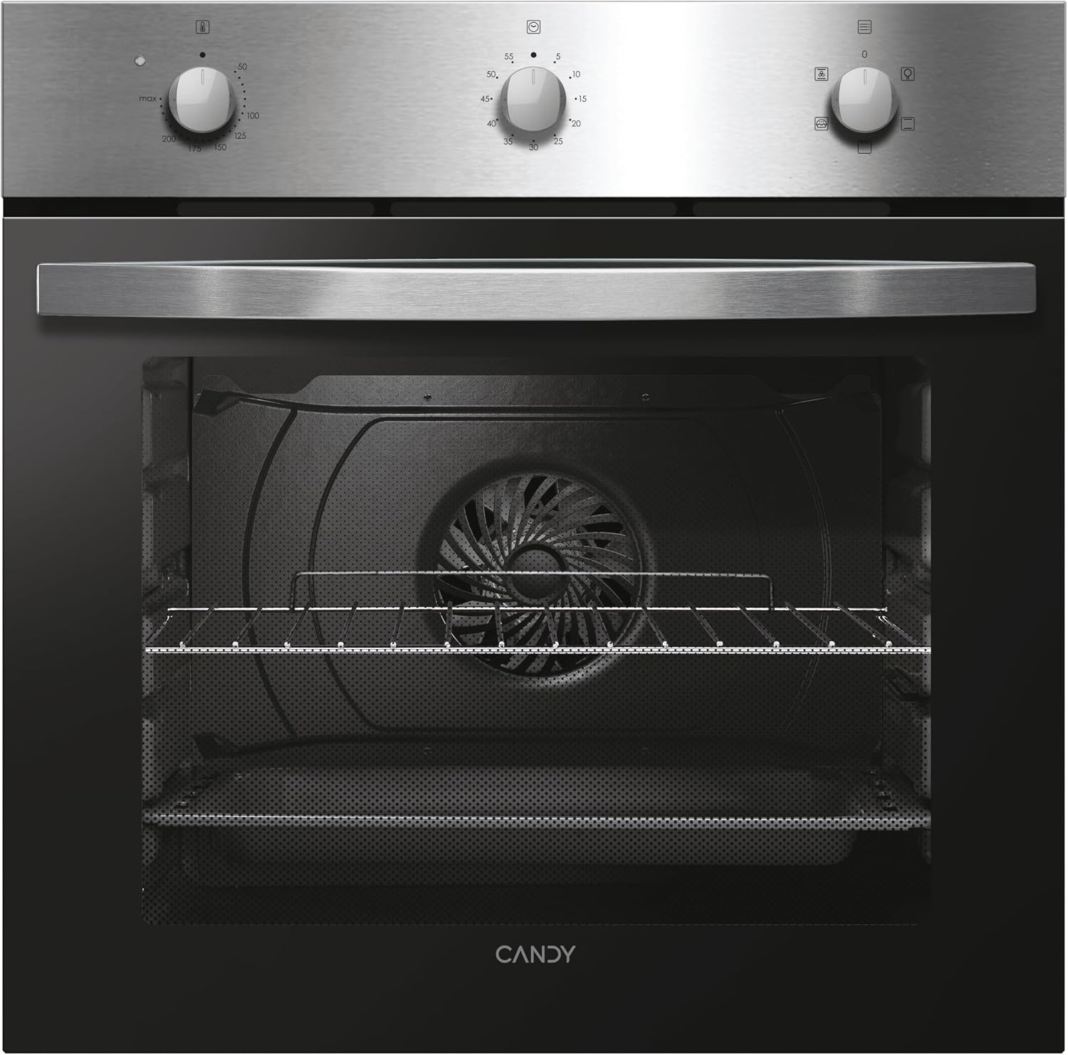 CANDY X502IT Forno da incasso, 65 litri, FIDC - Forno elettrico, ventilato, grill, Inox, Classe energetica A