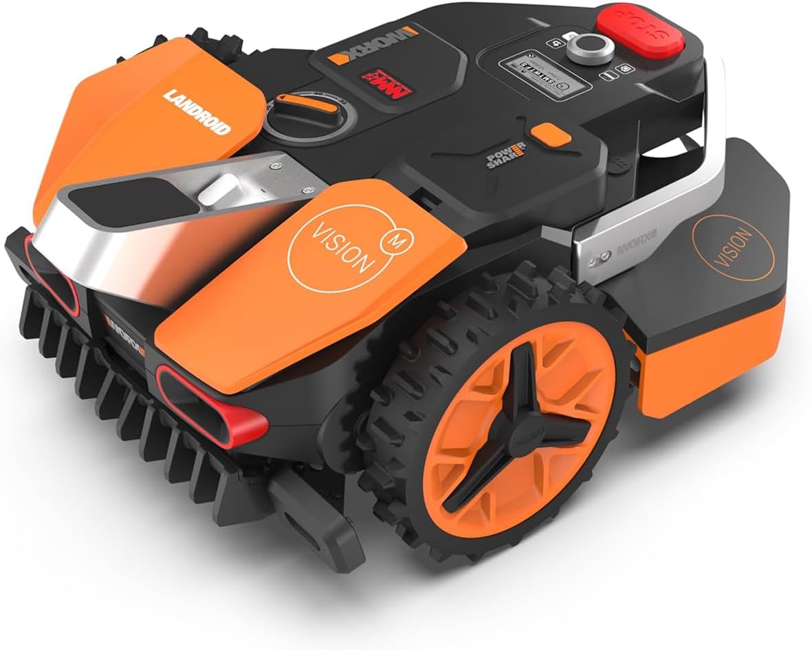 WORX WR206E Robot tagliaerba, .1 Robot Vision AI Rasaerba a batteria, senza filo perimetrale